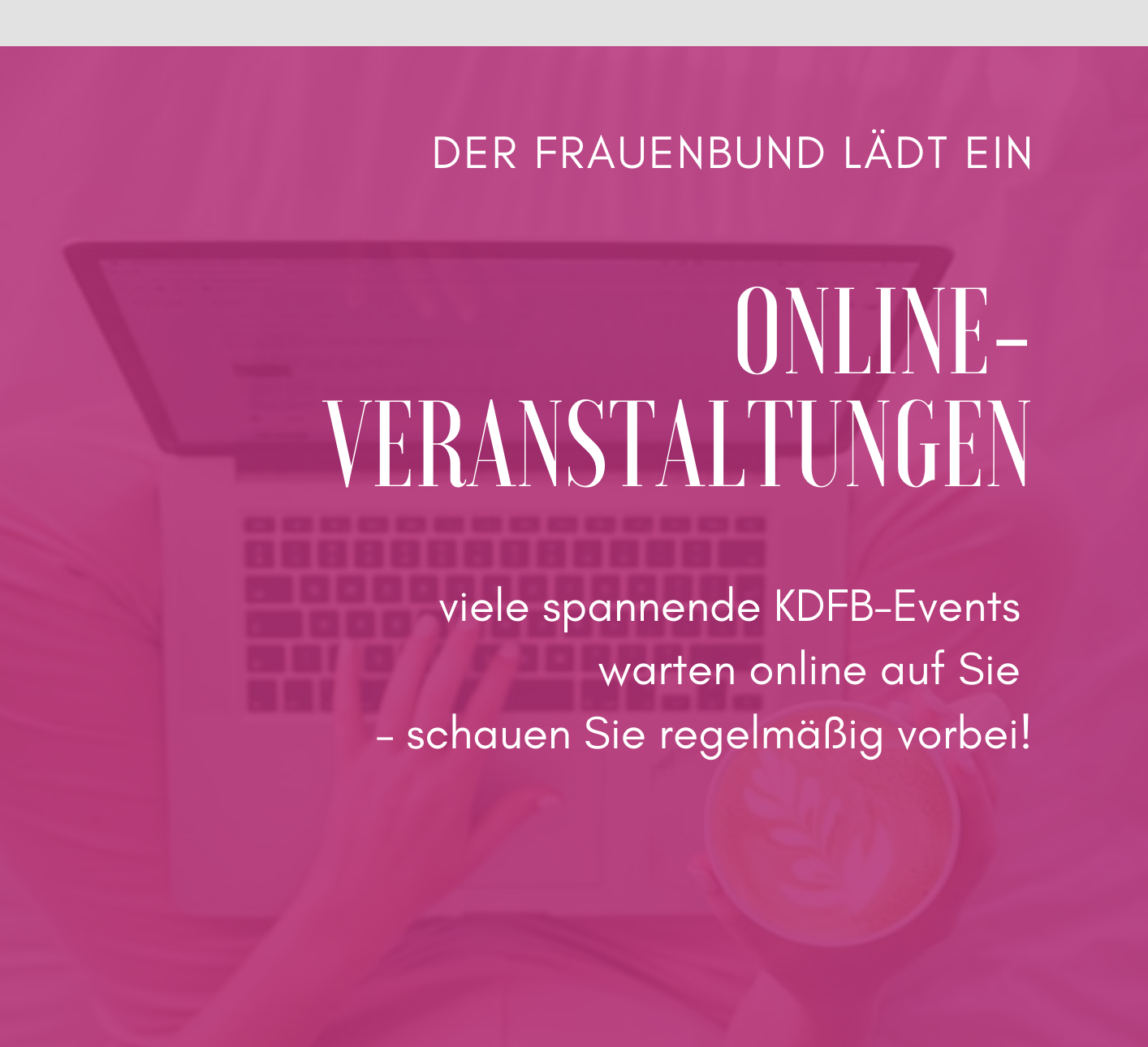 KDFB Online Veranstaltungen zum Mitmachen